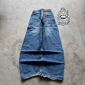 Baggy Ecko Unltd. Wide Leg Southpole Styl Y2K Vintage Denim Jeans 32x32